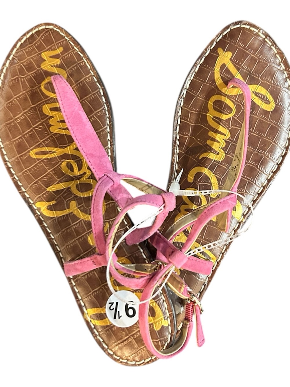 Sam Edelman Pink Strappy Lace-Up Sandals